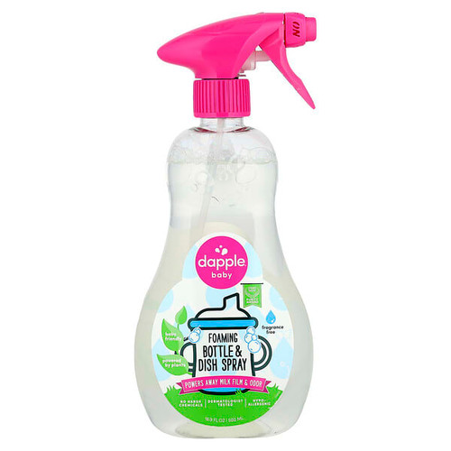<img alt="Dapple Baby, Foaming Bottle & Dish Spray, Fragrance Free, 16.9 fl oz (500 ml)" title="Dapple Baby, Foaming Bottle & Dish Spray, Fragrance Free, 16.9 fl oz (500 ml),811106031160"