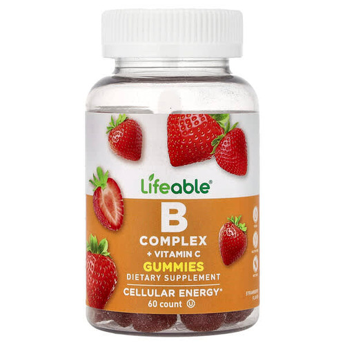<img alt="Lifeable, B Complex + Vitamin C Gummies, Strawberry, 60 Gummies" title="Lifeable, B Complex + Vitamin C Gummies, Strawberry, 60 Gummies,810102730657"
