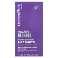 <img alt="Lee Stafford, Bleach Blondes, Purple Toning Hot Shots, 4 Sachets, 0.5 fl oz (15 ml)" title="Lee Stafford, Bleach Blondes, Purple Toning Hot Shots, 4 Sachets, 0.5 fl oz (15 ml),5060282705876"