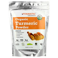 <img alt="Vitamatic, Organic Turmeric Powder, 16 oz (454 g)" title="Vitamatic, Organic Turmeric Powder, 16 oz (454 g),810078470441"