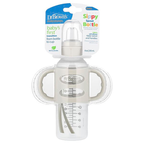 <img alt="Dr. Browns, Sippy Spout Bottle, 6 Months +, Gray , 8 oz (250 ml)" title="Dr. Browns, Sippy Spout Bottle, 6 Months +, Gray , 8 oz (250 ml),072239325452"