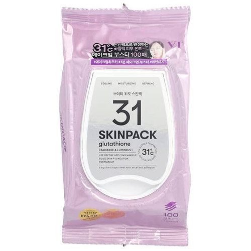 <img alt="VT Cosmetics, 31 Skin Pack, Glutathione, 100 Sheets" title="VT Cosmetics, 31 Skin Pack, Glutathione, 100 Sheets,8803463010430"