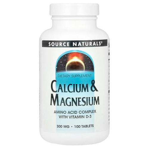 <img alt="Source Naturals, Calcium & Magnesium, 100 Tablets" title="Source Naturals, Calcium & Magnesium, 100 Tablets,021078003038"