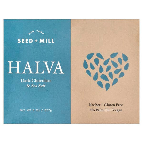 <img alt="Seed + Mill, Halva, Dark Chocolate & Sea Salt, 8 oz (227 g)" title="Seed + Mill, Halva, Dark Chocolate & Sea Salt, 8 oz (227 g),859921006499"