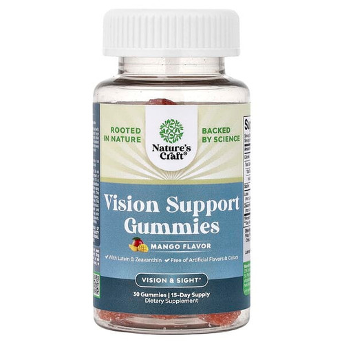 <img alt="Natures Craft, Vision Support Gummies, Mango , 30 Gummies" title="Natures Craft, Vision Support Gummies, Mango , 30 Gummies,850050639800"