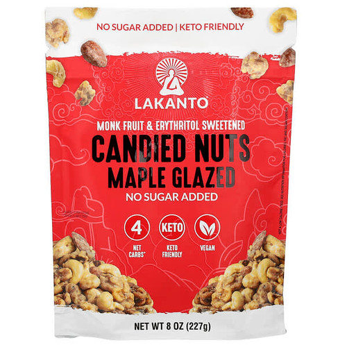 <img alt="Lakanto, Candied Nuts, Maple Glazed, 8 oz (227 g)" title="Lakanto, Candied Nuts, Maple Glazed, 8 oz (227 g),843076001508"