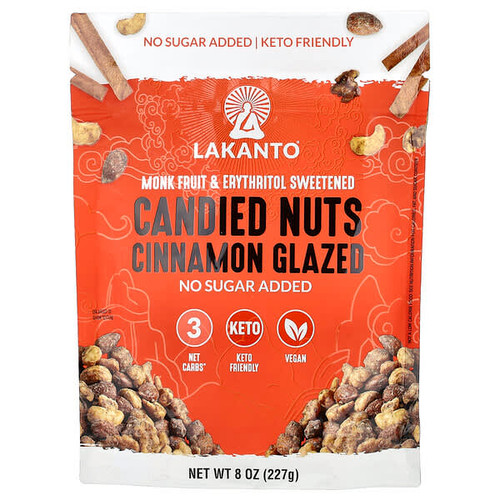 <img alt="Lakanto, Candied Nuts, Cinnamon Glazed, 8 oz (227 g)" title="Lakanto, Candied Nuts, Cinnamon Glazed, 8 oz (227 g),843076001492"