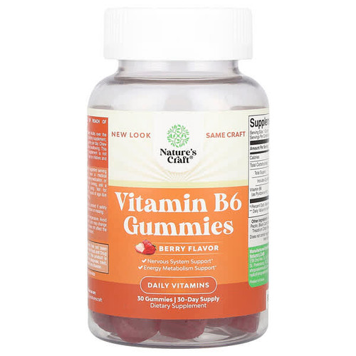 <img alt="Natures Craft, Vitamin B6 Gummies, Berry, 50 mg, 30 Gummies" title="Natures Craft, Vitamin B6 Gummies, Berry, 50 mg, 30 Gummies,850050639732"