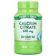 <img alt="Natures Truth, Calcium Citrate Plus D3, 100 Coated Caplets" title="Natures Truth, Calcium Citrate Plus D3, 100 Coated Caplets,840093105837"