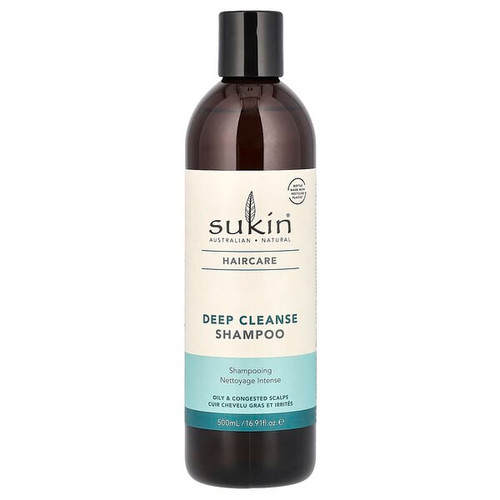 <img alt="Sukin, Haircare, Deep Cleanse Shampoo, Oily & Congested Scalps, 16.91 fl oz (500 ml)" title="Sukin, Haircare, Deep Cleanse Shampoo, Oily & Congested Scalps, 16.91 fl oz (500 ml),9327693010002"