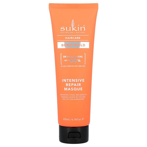 <img alt="Sukin, Haircare, Bond Build, Intensive Repair Masque, 6.76 fl oz (200 ml)" title="Sukin, Haircare, Bond Build, Intensive Repair Masque, 6.76 fl oz (200 ml),9327693011856"