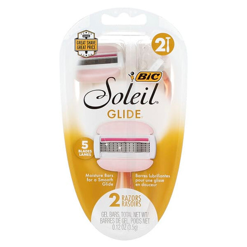 <img alt="BIC, Soleil Glide, Disposable Razors, 2 Razors" title="BIC, Soleil Glide, Disposable Razors, 2 Razors,070330734081"