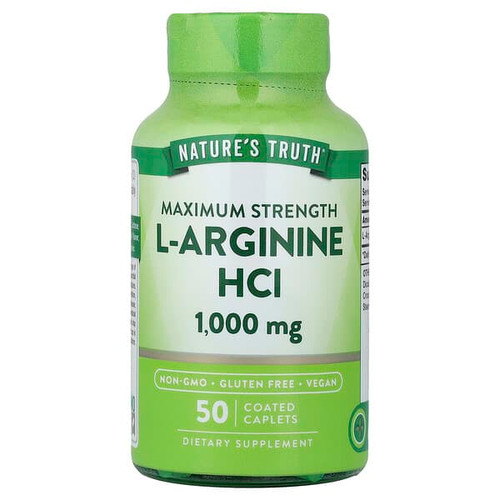<img alt="Natures Truth, L-Arginine HCL, 1,000 mg, 50 Coated Caplets" title="Natures Truth, L-Arginine HCL, 1,000 mg, 50 Coated Caplets,840093101730"
