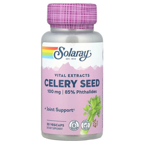 <img alt="Solaray, Vital Extracts, Celery Seed, 30 VegCaps" title="Solaray, Vital Extracts, Celery Seed, 30 VegCaps,076280103694"