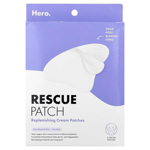 <img alt="Hero Cosmetics, Rescue Patch, 6 Cream Patches" title="Hero Cosmetics, Rescue Patch, 6 Cream Patches,196270005064"