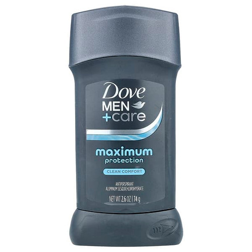<img alt="Dove, Men + Care, Maximum Protection Antiperspirant, Clean Comfort, 2.6 oz (74 g)" title="Dove, Men + Care, Maximum Protection Antiperspirant, Clean Comfort, 2.6 oz (74 g),079400527752"