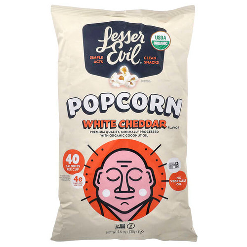 <img alt="LesserEvil, Popcorn, White Cheddar , 4.6 oz (130 g)" title="LesserEvil, Popcorn, White Cheddar , 4.6 oz (130 g),855611008361"