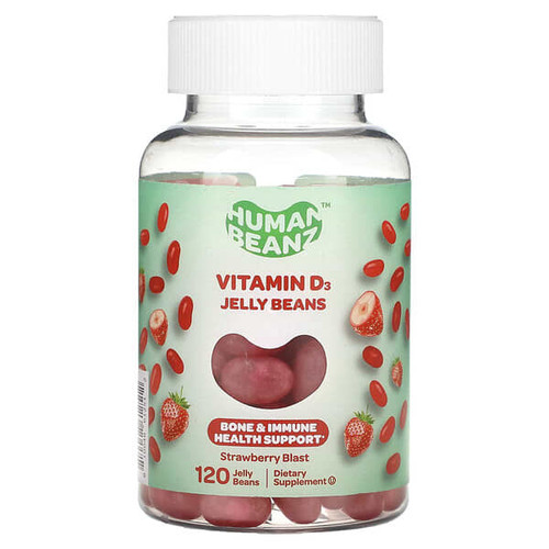 <img alt="Human Beanz, Vitamin D3 Jelly Beans, Strawberry Blast, 120 Jelly Beans" title="Human Beanz, Vitamin D3 Jelly Beans, Strawberry Blast, 120 Jelly Beans,810048612512"