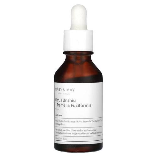 <img alt="Mary & May, Citrus Unshiu + Tremella Fuciformis Serum, 1.01 fl oz (30 ml)" title="Mary & May, Citrus Unshiu + Tremella Fuciformis Serum, 1.01 fl oz (30 ml),8809670680855"