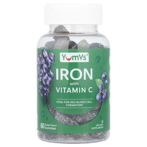 <img alt="YumVs, Iron with Vitamin C Gummies, Grape, 60 Gummies" title="YumVs, Iron with Vitamin C Gummies, Grape, 60 Gummies,810048611225"