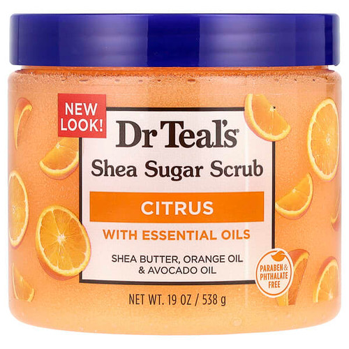 <img alt="Dr. Teals, Shea Sugar Scrub, Citrus, 19 oz (538 g)" title="Dr. Teals, Shea Sugar Scrub, Citrus, 19 oz (538 g),810021207254"