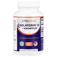 <img alt="Vitamatic, Melatonin 10 + Magnesium, 120 Tablets" title="Vitamatic, Melatonin 10 + Magnesium, 120 Tablets,810078475569"