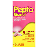 <img alt="Pepto Bismol, Bismuth Subsalicylate, 40 Caplets (131 mg per Caplet)" title="Pepto Bismol, Bismuth Subsalicylate, 40 Caplets (131 mg per Caplet),301490039915"
