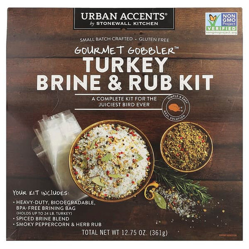 <img alt="Urban Accents, Gourmet Gobbler, Turkey Brine & Rub Kit, 1 Kit, 12.75 oz (361 g)" title="Urban Accents, Gourmet Gobbler, Turkey Brine & Rub Kit, 1 Kit, 12.75 oz (361 g),635519139073"
