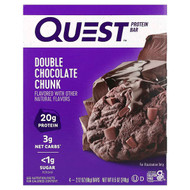<img alt="Quest Nutrition, Protein Bar, Double Chocolate Chunk, 4 Bars, 2.12 oz (60 g) Each" title="Quest Nutrition, Protein Bar, Double Chocolate Chunk, 4 Bars, 2.12 oz (60 g) Each,888849003914"