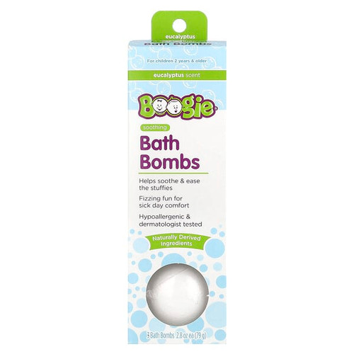 <img alt="Boogie Wipes, Soothing Bath Bombs, Eucalyptus , 3 Bath Bombs, 2.8 oz (79 g) Each" title="Boogie Wipes, Soothing Bath Bombs, Eucalyptus , 3 Bath Bombs, 2.8 oz (79 g) Each,816167012493"