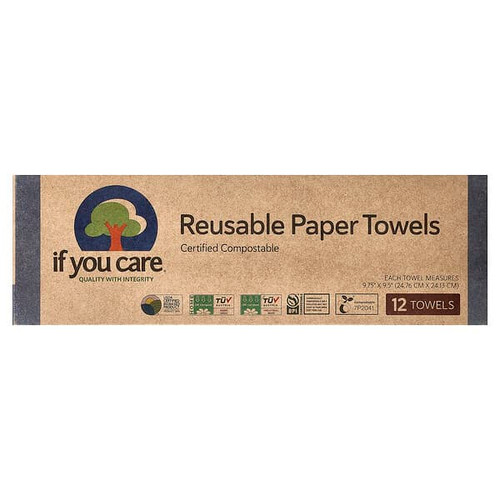 <img alt="If You Care, Reusable Paper Towels, 12 Towels" title="If You Care, Reusable Paper Towels, 12 Towels,770009000607"