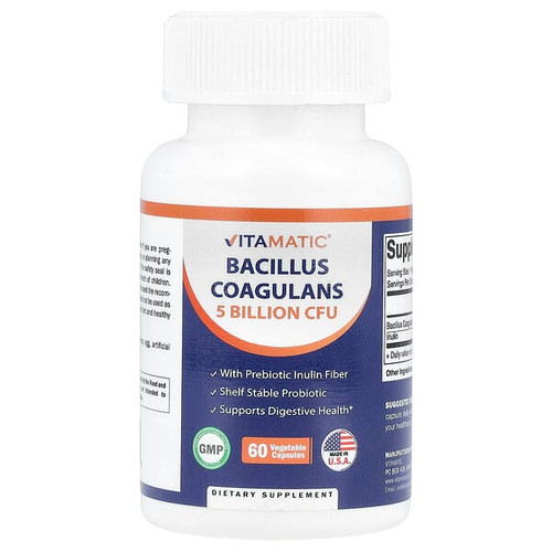 <img alt="Vitamatic, Bacillus Coagulans, 5 Billion CFU, 60 Vegetable Capsules" title="Vitamatic, Bacillus Coagulans, 5 Billion CFU, 60 Vegetable Capsules,810078473329"