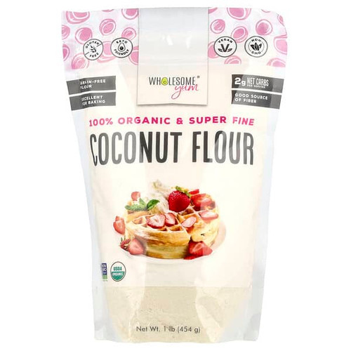 <img alt="Wholesome Yum, Organic Coconut Flour, 1 lb (454 g)" title="Wholesome Yum, Organic Coconut Flour, 1 lb (454 g),850013189090"