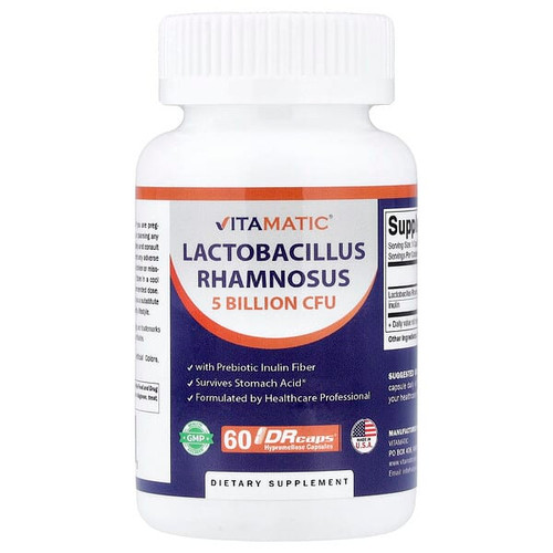 <img alt="Vitamatic, Lactobacillus Rhamnosus, 60 DRcaps Hypromellose Capsules" title="Vitamatic, Lactobacillus Rhamnosus, 60 DRcaps Hypromellose Capsules,810078473800"