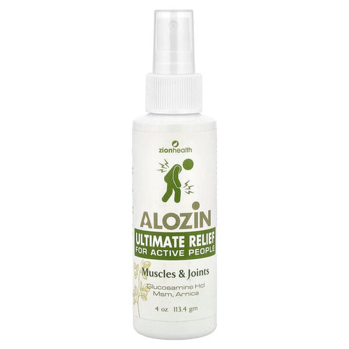 <img alt="Zion Health, Alozin Ultimate Relief, Muscles & Joints, 4 oz (113.4 gm)" title="Zion Health, Alozin Ultimate Relief, Muscles & Joints, 4 oz (113.4 gm),093141100333"