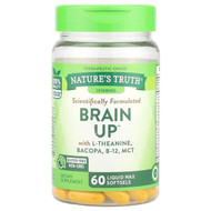 <img alt="Natures Truth, Brain Up, With L-Theanine, Bacopa, B-12, MCT, 60 Liquid Max Softgels" title="Natures Truth, Brain Up, With L-Theanine, Bacopa, B-12, MCT, 60 Liquid Max Softgels,840093115478"