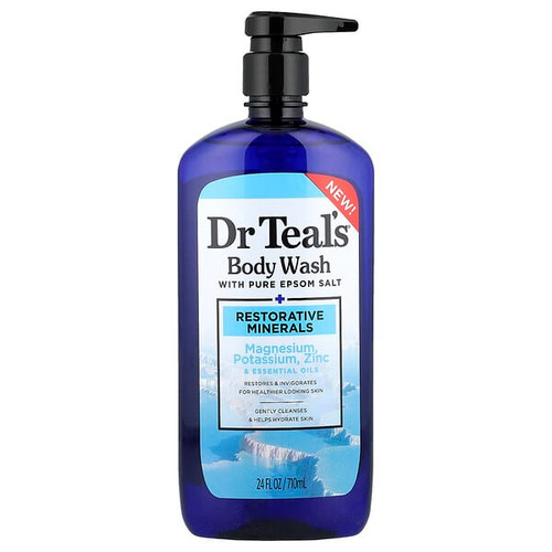 <img alt="Dr. Teals, Body Wash With Pure Epsom Salt, Restorative Minerals, 24 fl oz (710 ml)" title="Dr. Teals, Body Wash With Pure Epsom Salt, Restorative Minerals, 24 fl oz (710 ml),810106615219"