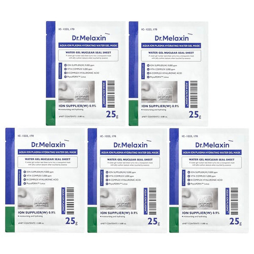 <img alt="Dr.Melaxin, Aqua Ion Plasma, Hydrating Water Beauty Gel Mask, 5 Sheets, 0.88 oz (25 g) Each" title="Dr.Melaxin, Aqua Ion Plasma, Hydrating Water Beauty Gel Mask, 5 Sheets, 0.88 oz (25 g) Each,8809886481628"