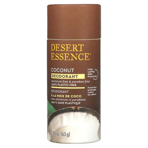 <img alt="Desert Essence, Deodorant, Coconut , 2.25 oz (63 g)" title="Desert Essence, Deodorant, Coconut , 2.25 oz (63 g),718334332383"