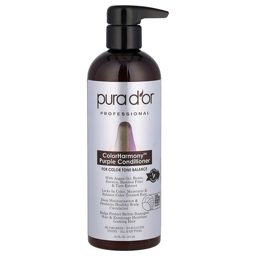 <img alt="Pura Dor, Professional, ColorHarmony Purple Conditioner, 16 fl oz (473 ml)" title="Pura Dor, Professional, ColorHarmony Purple Conditioner, 16 fl oz (473 ml),810023840565"