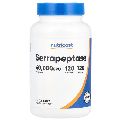 <img alt="Nutricost, Serrapeptase, 20 mg (40,000 SPU), 120 Capsules" title="Nutricost, Serrapeptase, 20 mg (40,000 SPU), 120 Capsules,810014673981"