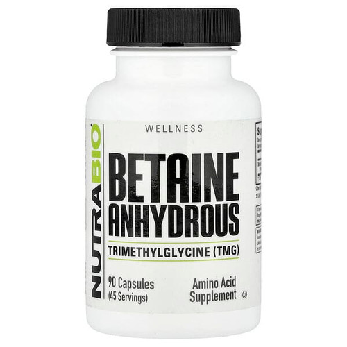 <img alt="NutraBio, Betaine Anhydrous, 90 Capsules (500 mg Per capsule)" title="NutraBio, Betaine Anhydrous, 90 Capsules (500 mg Per capsule),649908521974"