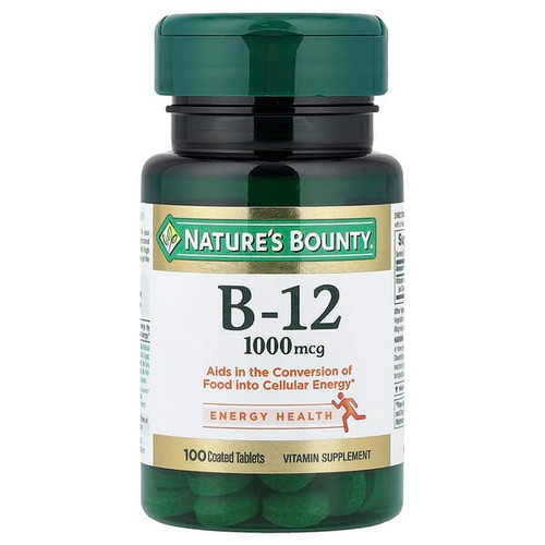 <img alt="Natures Bounty, Vitamin B-12, 1,000 mcg, 100 Coated Tablets" title="Natures Bounty, Vitamin B-12, 1,000 mcg, 100 Coated Tablets,074312013805"