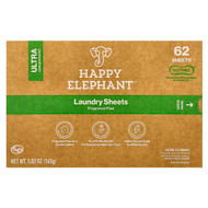 <img alt="Happy Elephant, Laundry Sheets, Fragrance Free, 62 Sheets, 5.82 oz (165 g)" title="Happy Elephant, Laundry Sheets, Fragrance Free, 62 Sheets, 5.82 oz (165 g),843076030089"