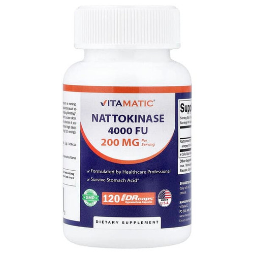 <img alt="Vitamatic, Nattokinase, 120 DRcaps (100 mg per Capsule)" title="Vitamatic, Nattokinase, 120 DRcaps (100 mg per Capsule),810078473930"