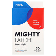<img alt="Hero Cosmetics, Mighty Patch, Day + Night, 36 Hydrocolloid Patches" title="Hero Cosmetics, Mighty Patch, Day + Night, 36 Hydrocolloid Patches,196270100103"