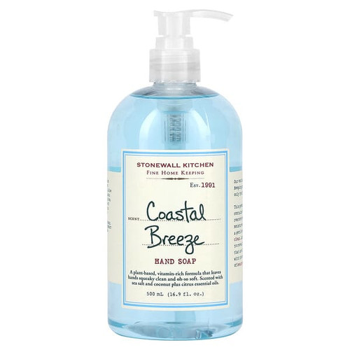 <img alt="Stonewall Kitchen, Hand Soap, Coastal Breeze, 16.9 fl oz (500 ml)" title="Stonewall Kitchen, Hand Soap, Coastal Breeze, 16.9 fl oz (500 ml),711381306505"