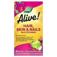 <img alt="Natures Way, Alive Hair, Skin & Nails Multivitamin, Strawberry, 60 Softgels" title="Natures Way, Alive Hair, Skin & Nails Multivitamin, Strawberry, 60 Softgels,033674110942"
