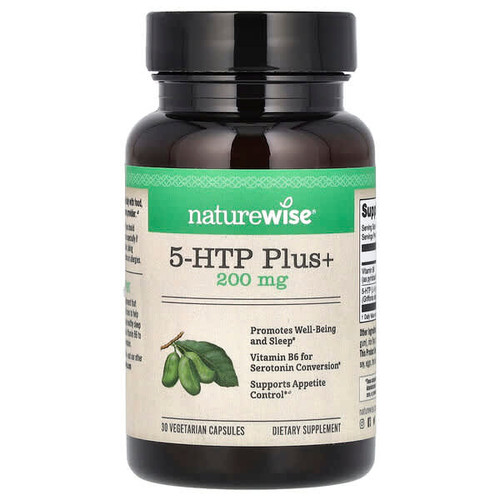 <img alt="NatureWise, 5-HTP Plus+, 30 Vegetarian Capsules" title="NatureWise, 5-HTP Plus+, 30 Vegetarian Capsules,858081006103"