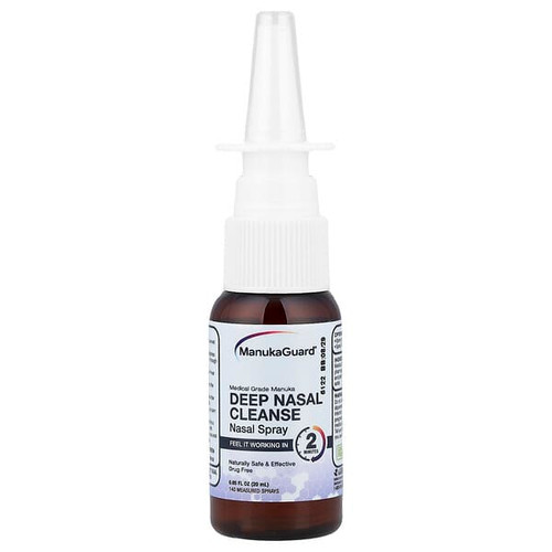 <img alt="ManukaGuard, Med Grade Manuka, Deep Nasal Cleanse Nasal Spray, 0.65 fl oz ( 20 ml)" title="ManukaGuard, Med Grade Manuka, Deep Nasal Cleanse Nasal Spray, 0.65 fl oz ( 20 ml),858631002562"